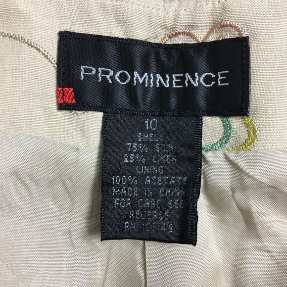 Linen Silk Blend Floral Embroidered Pants 10 - Picture 4 of 12